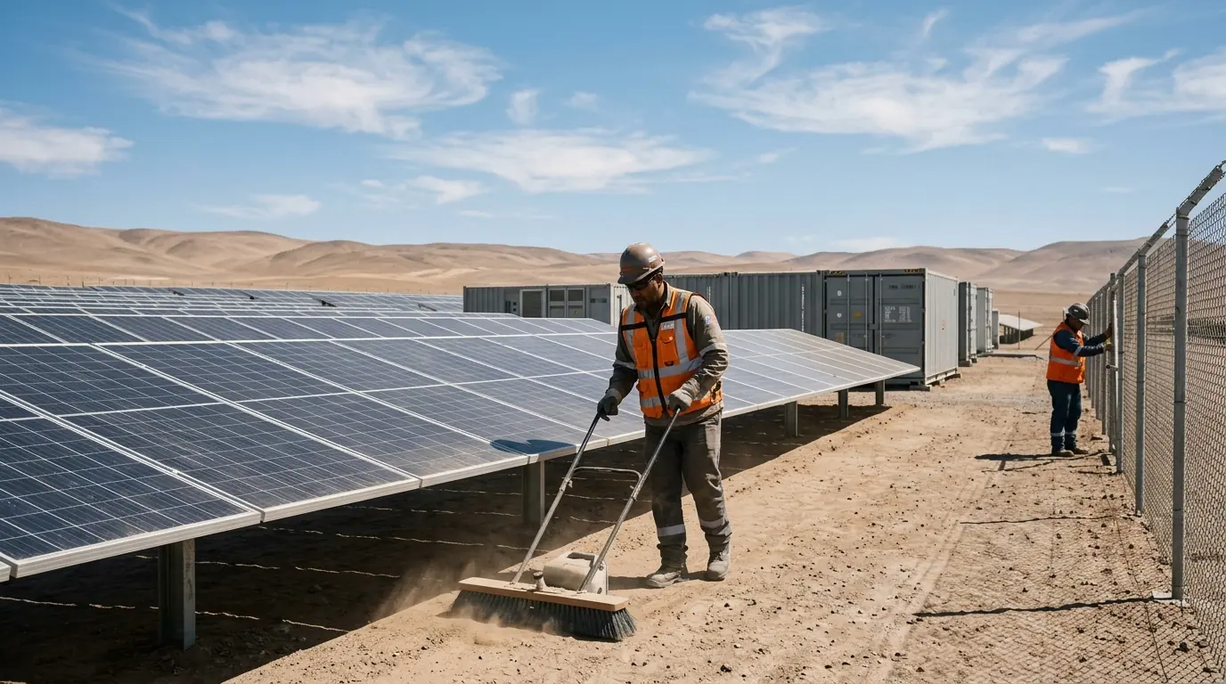 Trabajo en faena — Energía Solar & BESS