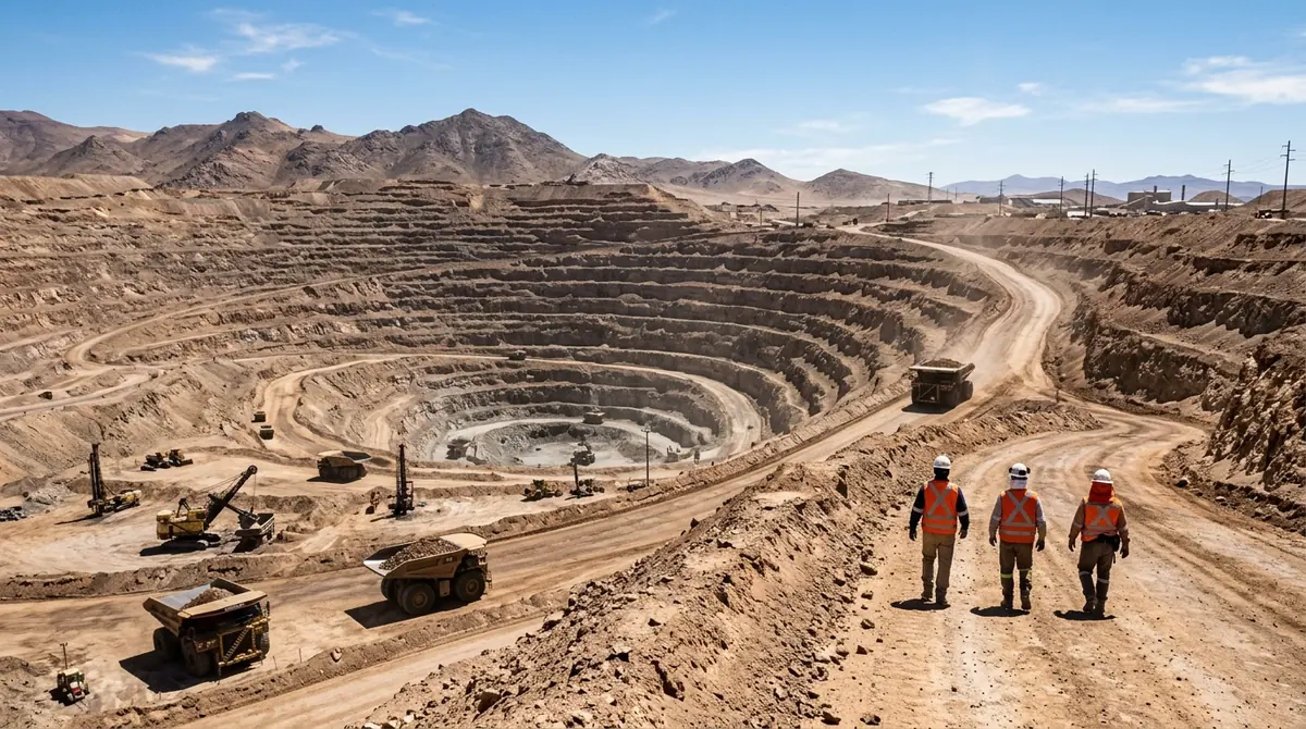 Faena minera en Calama — industrias atendidas por CoreService